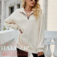 🔥Ultimo giorno di promozione: 50% DI SCONTO🏆 Felpa da donna con zip e spalle scese
