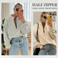 🔥Ultimo giorno di promozione: 50% DI SCONTO🏆 Felpa da donna con zip e spalle scese